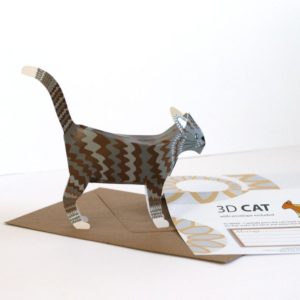 Pop Up Tabby Cat Card