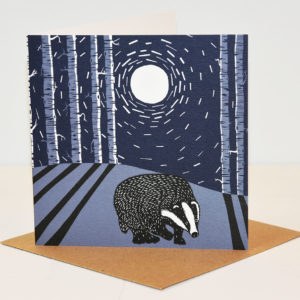 Greeting Card Midnight Badger