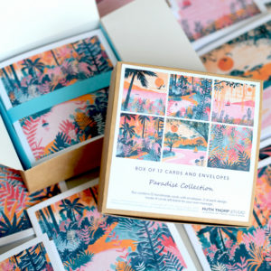 Box of 12 Greeting Cards Paradise