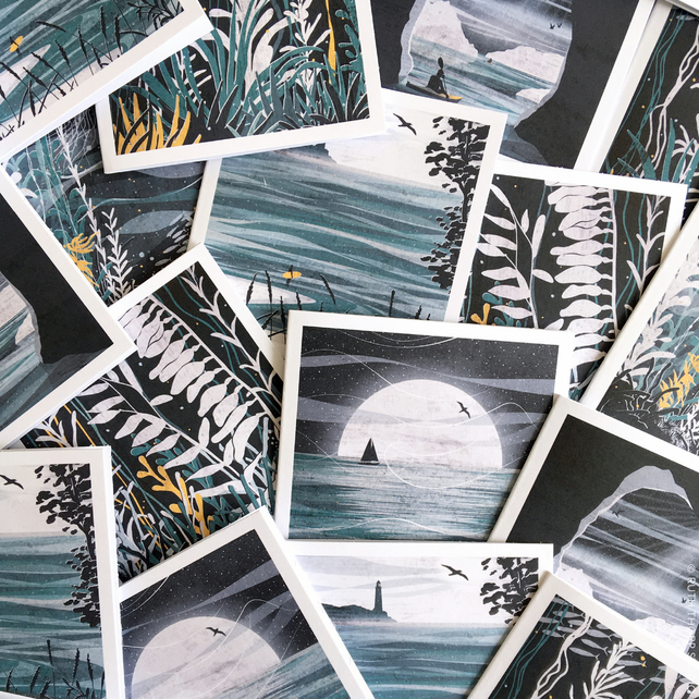 Box of 12 Greetings Cards Ocean - Image 2