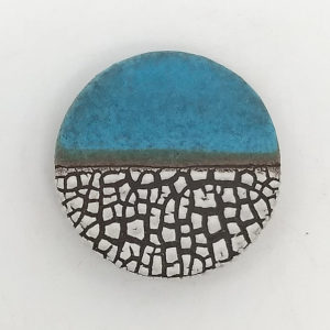 Turquoise Ceramic Brooch
