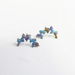 Sea Blue Foliage Earrings