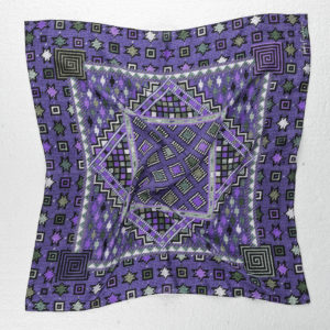 Purple Habotai Silk Square Scarf