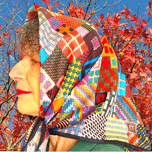 Muti Coloured Habotai Silk Scarf - Image 3