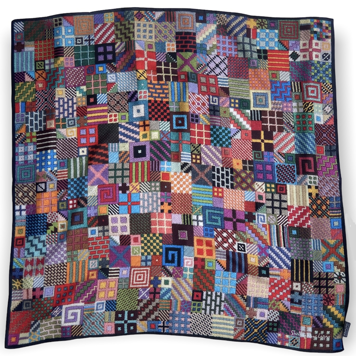 Muti Coloured Habotai Silk Scarf