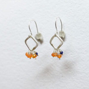 Indian Summer Carnelian and Lapis Earrings