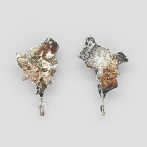 Continental Drift Earrings Oxidised