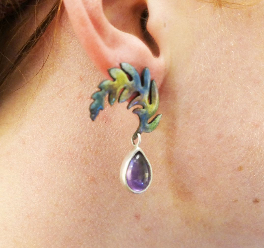 Amethyst Foliage Earrings - Image 3