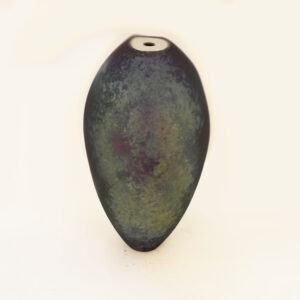 Blue and Green Raku Vessel