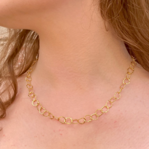 Afiok Single Length Necklace, Gold Plated