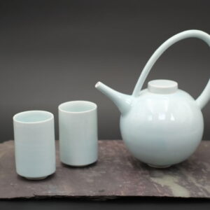 Large Blue Teapot with Beakers