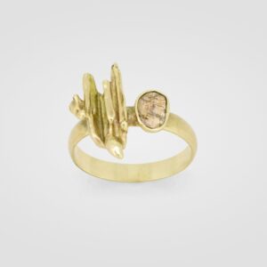 Moth Diamond Slice Ring