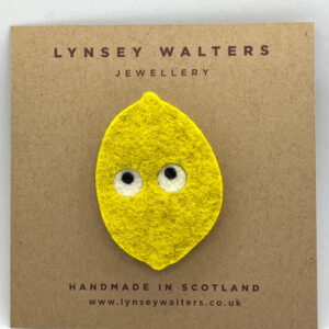 Fruit Brooch - Grumpy Lemon