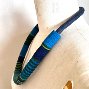 Chunky Colour blocks Necklace - Teal