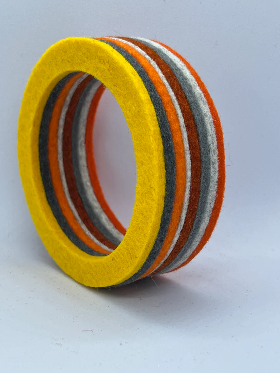 Chunky Bangle Orange Mix - Image 3