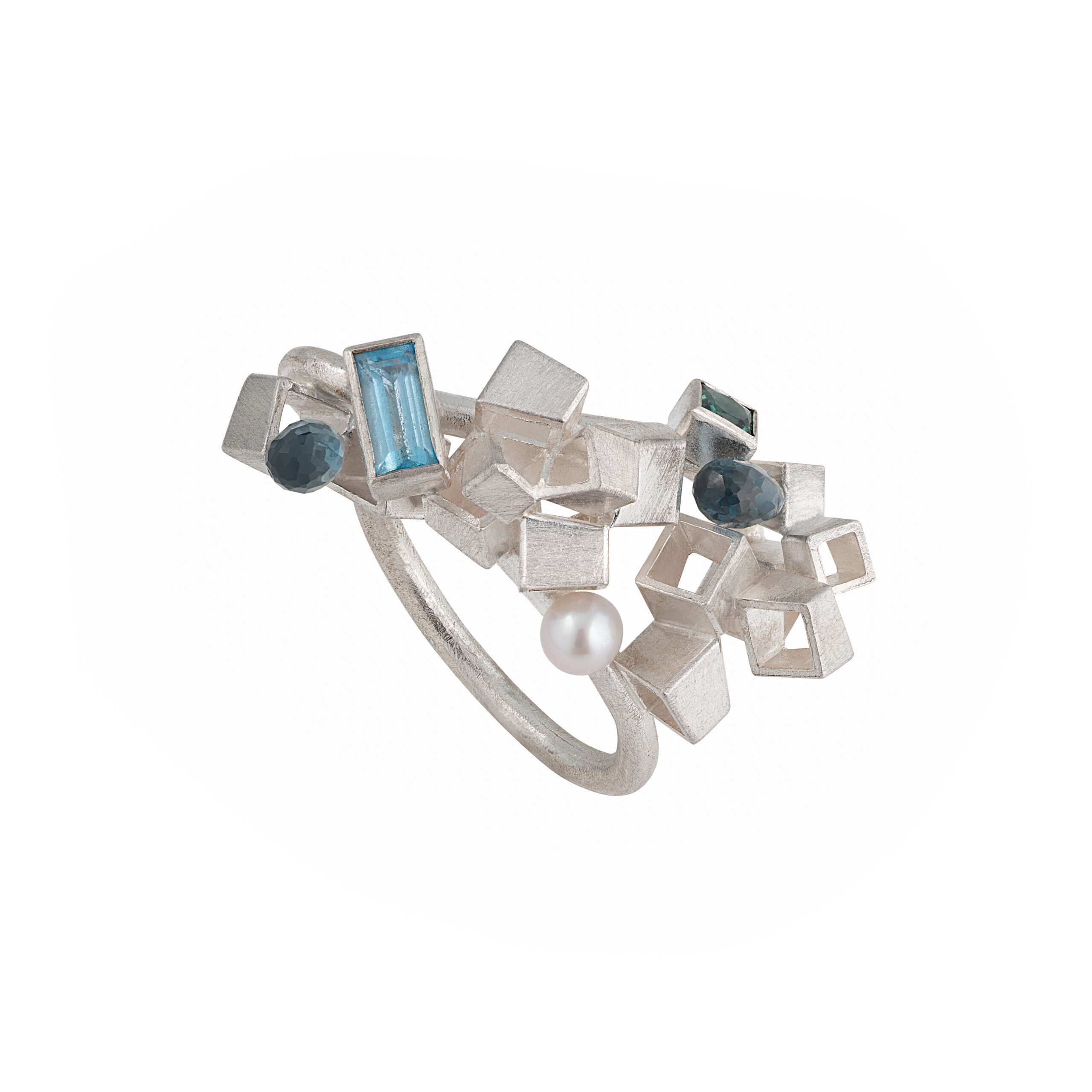 TWILIGHT BLUE CLUSTER RING