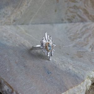 Speleo Silver Beryl Ring