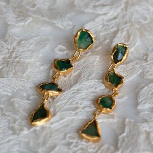 Emerald Drop Studs