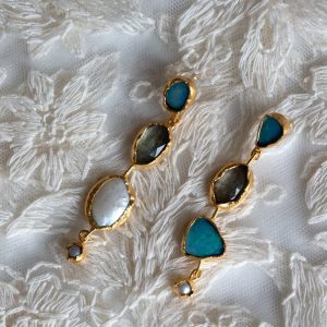 Pearl and Opal drop studs