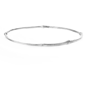 Bamboo bangle - silver