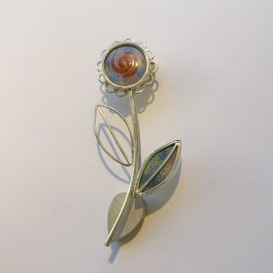 Small Swirly Flower Brooch