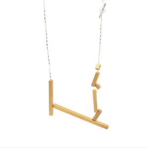 Large Landslide Architectural Necklace | Silver & Gold